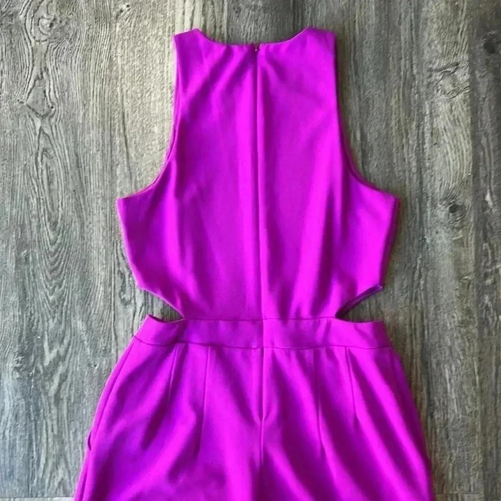 Express Jumpsuit Pink Cut Out Side Jumpsuit Size Small Sleeveless Womens - Picture 12 of 13